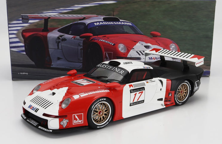 PORSCHE | 911 GT1 3.2L TURBO TEAM SOCIETE JB N 17 FIA GT NURBURGRING 1997 E.COLLARD - J.VON GARTZEN | RED WHITE