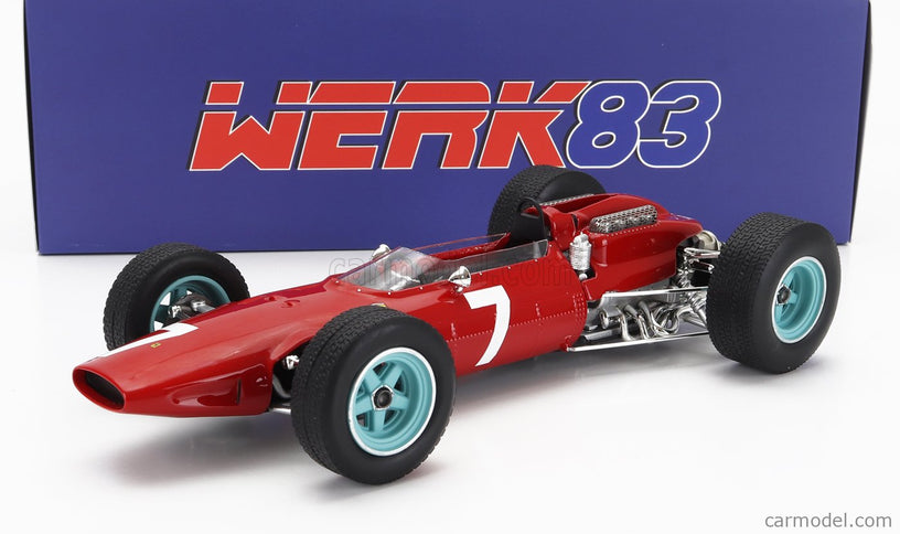 Ferrari F1 158 Team Scuderia Ferrari N°7 Majster Sveta Víťaz Germany GP 1964 John Surtees 1:18 Werk83 červená