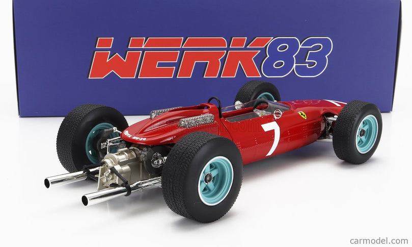 Ferrari F1 158 Team Scuderia Ferrari N°7 Majster Sveta Víťaz Germany GP 1964 John Surtees 1:18 Werk83 červená