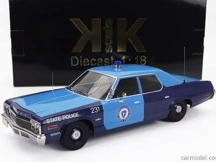 Dodge Monaco Massachusetts State Police 1974 1:18 KK Scale 2 Tone modrá