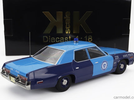 Dodge Monaco Massachusetts State Police 1974 1:18 KK Scale 2 Tone modrá