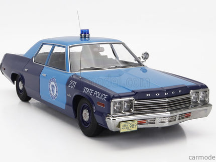 Dodge Monaco Massachusetts State Police 1974 1:18 KK Scale 2 Tone modrá