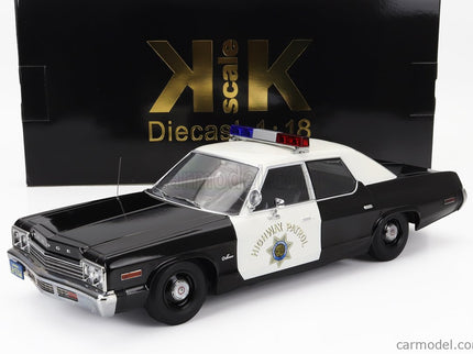 Dodge Monaco California Highway Patrol Police 1974 1:18 KK Scale čierna biela