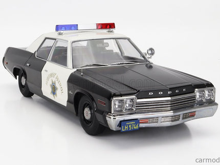 Dodge Monaco California Highway Patrol Police 1974 1:18 KK Scale čierna biela