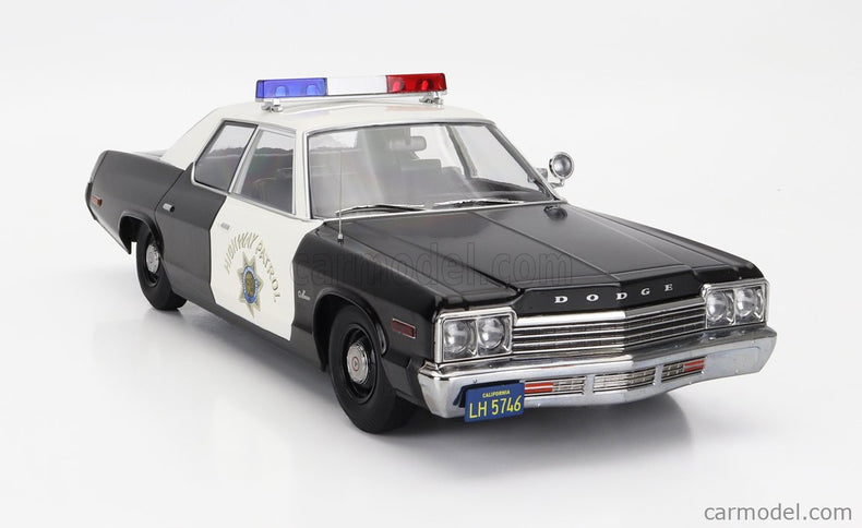 Dodge Monaco California Highway Patrol Police 1974 1:18 KK Scale čierna biela