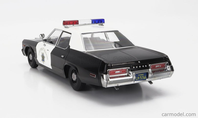 Dodge Monaco California Highway Patrol Police 1974 1:18 KK Scale čierna biela