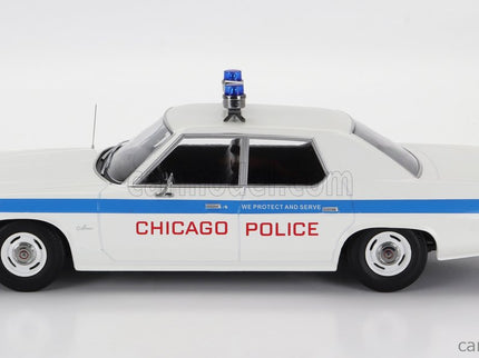 Dodge Monaco Chicago Police 1974 1:18 KK Scale biela svetlomodrá