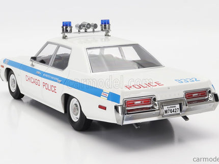Dodge Monaco Chicago Police 1974 1:18 KK Scale biela svetlomodrá