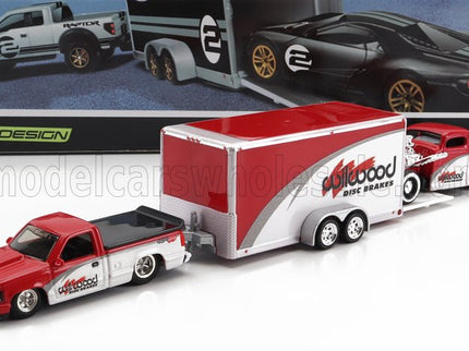 CHEVROLET | 454 SS PICK-UP WITH TRAILER CAR TRANSPORTER + PICK-UP 1936 | WHITE RED
