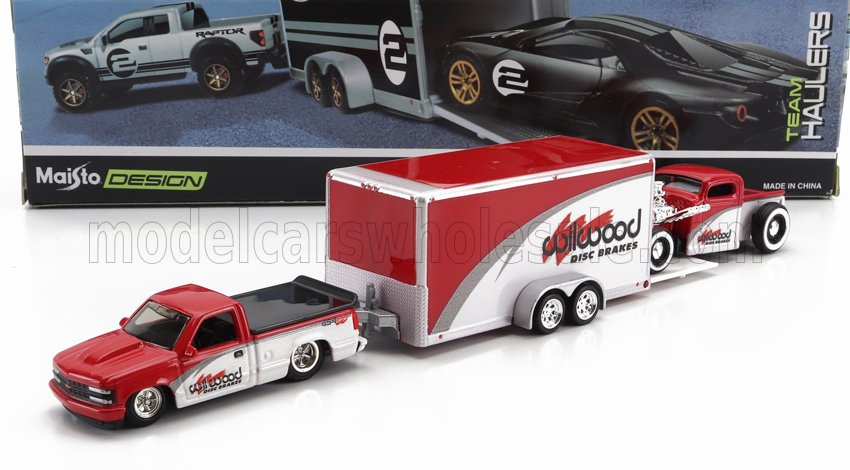 CHEVROLET | 454 SS PICK-UP WITH TRAILER CAR TRANSPORTER + PICK-UP 1936 | WHITE RED