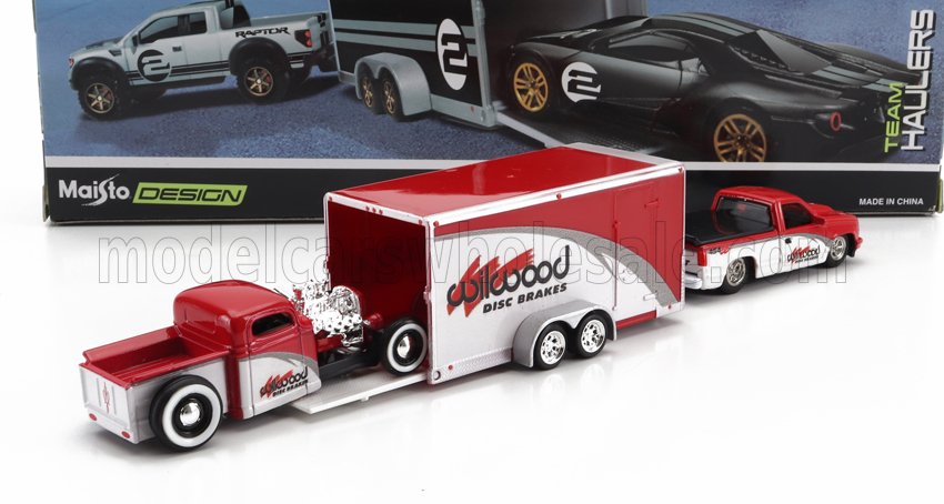 CHEVROLET | 454 SS PICK-UP WITH TRAILER CAR TRANSPORTER + PICK-UP 1936 | WHITE RED