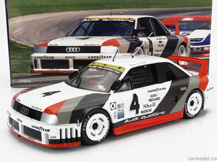 Audi 90 Quattro Team Audi Sport N°4 2. Miesto Portland IMSA 1989 Hans Joachim Stuck 1:18 Werk83 biela sivá červená