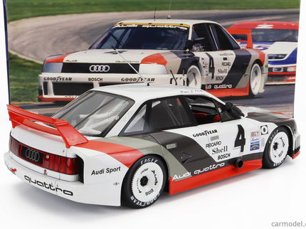 Audi 90 Quattro Team Audi Sport N°4 2. Miesto Portland IMSA 1989 Hans Joachim Stuck 1:18 Werk83 biela sivá červená