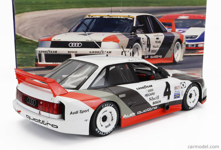 Audi 90 Quattro Team Audi Sport N°4 2. Miesto Portland IMSA 1989 Hans Joachim Stuck 1:18 Werk83 biela sivá červená