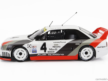 Audi 90 Quattro Team Audi Sport N°4 2. Miesto Portland IMSA 1989 Hans Joachim Stuck 1:18 Werk83 biela sivá červená