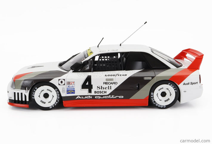 Audi 90 Quattro Team Audi Sport N°4 2. Miesto Portland IMSA 1989 Hans Joachim Stuck 1:18 Werk83 biela sivá červená