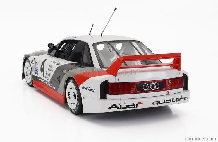 Audi 90 Quattro Team Audi Sport N°4 2. Miesto Portland IMSA 1989 Hans Joachim Stuck 1:18 Werk83 biela sivá červená