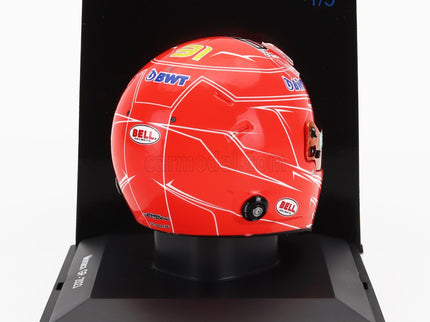 Bell Helmet F1 Helma Renault A523 Team Bwt Alpine N°31 Azerbaijan GP 2023 Esteban Ocon 1:5 Spark Model červená