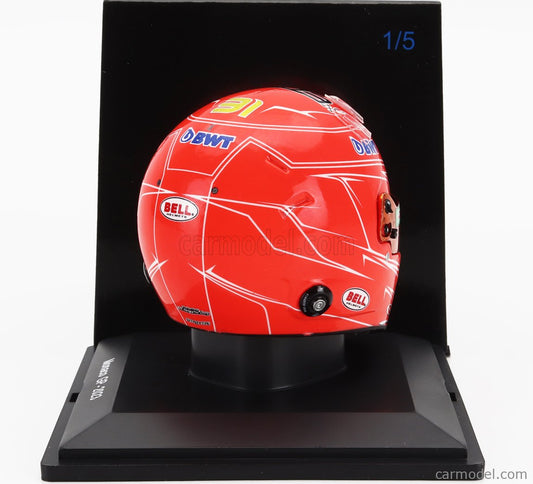 Bell Helmet F1 Helma Renault A523 Team Bwt Alpine N°31 Azerbaijan GP 2023 Esteban Ocon 1:5 Spark Model červená