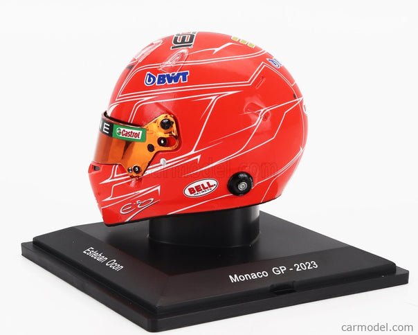 Bell Helmet F1 Helma Renault A523 Team Bwt Alpine N°31 Azerbaijan GP 2023 Esteban Ocon 1:5 Spark Model červená