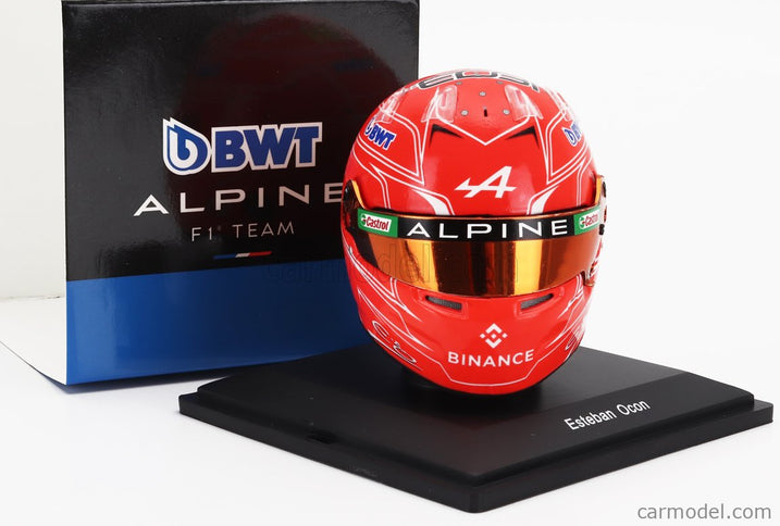 Bell Helmet F1 Helma Renault A523 Team Bwt Alpine N°31 Azerbaijan GP 2023 Esteban Ocon 1:5 Spark Model červená