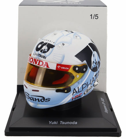 ARAI HELMET | F1  CASCO HELMET AT04 TEAM ALPHA TAURI N 22 SINGAPORE GP 2023 YUKI TSUNODA | WHITE LIGHT BLUE