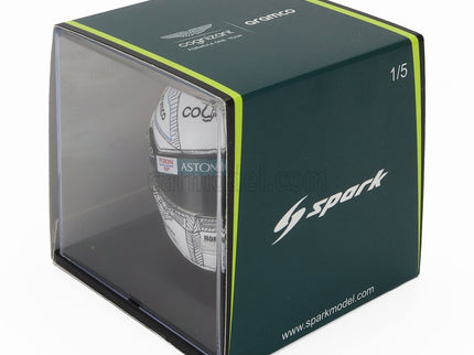 Stilo Helmet F1 Helma Aston Martin AMR23 Team Aramco Cognizant N°18 Japan GP 2023 Lance Stroll 1:5 Spark Model biela
