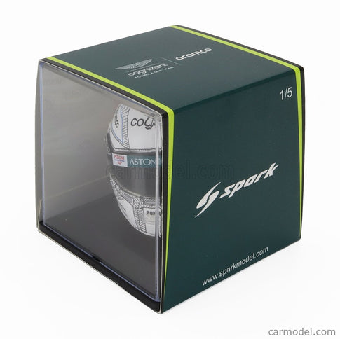 Stilo Helmet F1 Helma Aston Martin AMR23 Team Aramco Cognizant N°18 Japan GP 2023 Lance Stroll 1:5 Spark Model biela