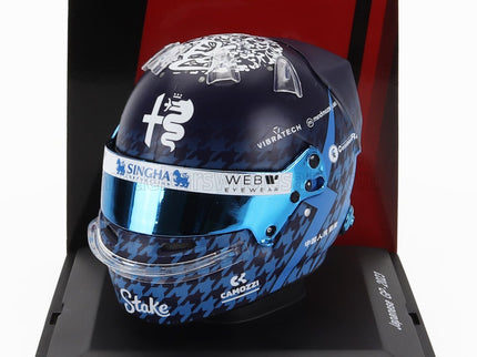 BELL HELMET | F1  CASCO HELMET ALFA ROMEO C43 TEAM STAKE N 24 JAPAN GP 2023 GUANYU ZHOU | BLUE