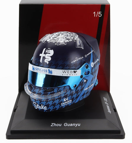 BELL HELMET | F1  CASCO HELMET ALFA ROMEO C43 TEAM STAKE N 24 JAPAN GP 2023 GUANYU ZHOU | BLUE