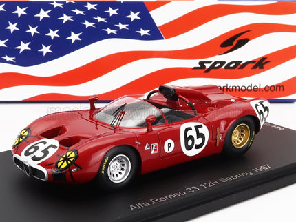 ALFA ROMEO | 33 SPIDER TEAM AUTODELTA N 65 12h SEBRING 1967 A.DE ADAMICH - T.ZECCOLI | RED