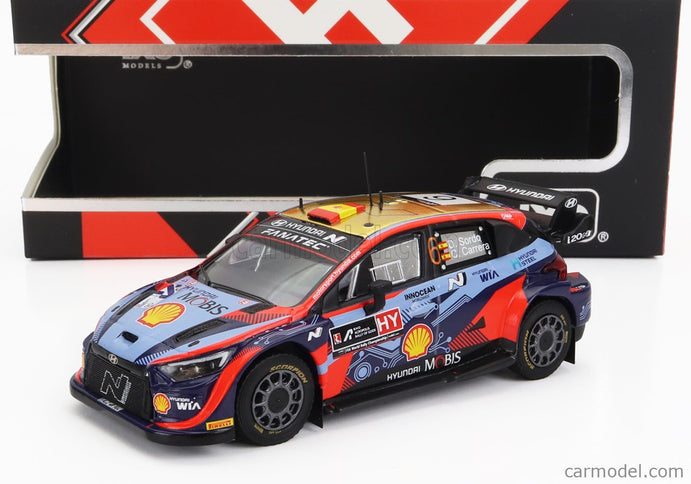 Hyundai i20 Coupe WRC Mobis N°6 3. Miesto Rally Acropolis 2022 D.Sordo - C.Carrera 1:43 IXO Models 2 Tone modrá červená