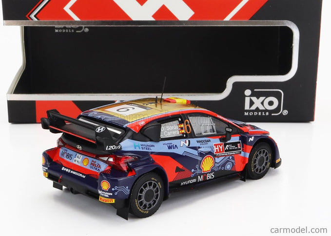 Hyundai i20 Coupe WRC Mobis N°6 3. Miesto Rally Acropolis 2022 D.Sordo - C.Carrera 1:43 IXO Models 2 Tone modrá červená