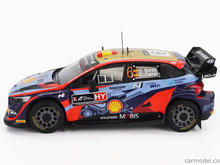 Hyundai i20 Coupe WRC Mobis N°6 3. Miesto Rally Acropolis 2022 D.Sordo - C.Carrera 1:43 IXO Models 2 Tone modrá červená