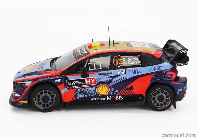 Hyundai i20 Coupe WRC Mobis N°6 3. Miesto Rally Acropolis 2022 D.Sordo - C.Carrera 1:43 IXO Models 2 Tone modrá červená