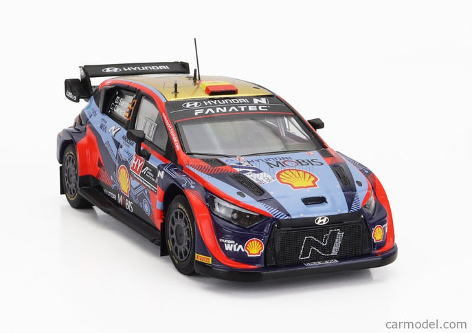 Hyundai i20 Coupe WRC Mobis N°6 3. Miesto Rally Acropolis 2022 D.Sordo - C.Carrera 1:43 IXO Models 2 Tone modrá červená