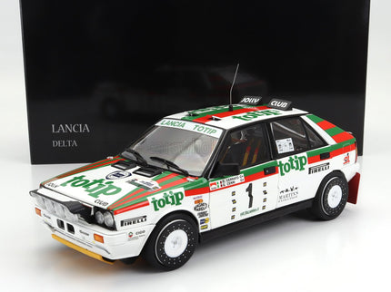 LANCIA | DELTA HF INTEGRALE 4WD (night version) TEAM LANCIA TOTIP N 1 WINNER RALLY TARGA FLORIO 1987 DARIO CERRATO - GIUSEPPE CERRI | WHITE RED GREEN