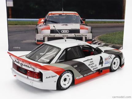 Audi 90 Quattro Team Audi Sport N°4 Víťaz IMSA Watkins Glen 1989 Walter Rohrl - Hans Joachim Stuck 1:18 Werk83 biela sivá červená