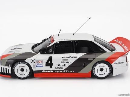 Audi 90 Quattro Team Audi Sport N°4 Víťaz IMSA Watkins Glen 1989 Walter Rohrl - Hans Joachim Stuck 1:18 Werk83 biela sivá červená