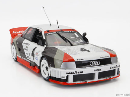 Audi 90 Quattro Team Audi Sport N°4 Víťaz IMSA Watkins Glen 1989 Walter Rohrl - Hans Joachim Stuck 1:18 Werk83 biela sivá červená
