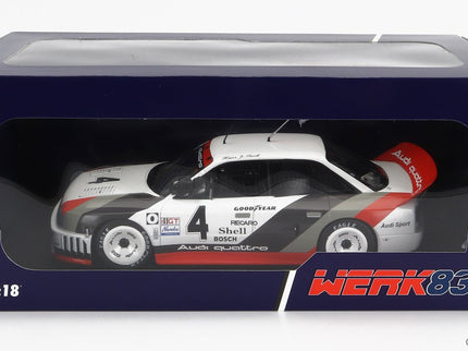 Audi 90 Quattro Team Audi Sport N°4 Víťaz IMSA Watkins Glen 1989 Walter Rohrl - Hans Joachim Stuck 1:18 Werk83 biela sivá červená