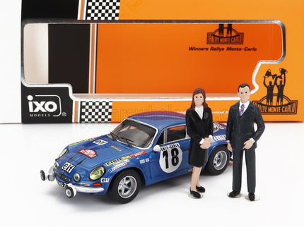RENAULT | ALPINE A110 1800S N 18 WINNER RALLY MONTECARLO 1973 WITH FIGURE J.C.ANDRUET - M.PETIT | BLUE