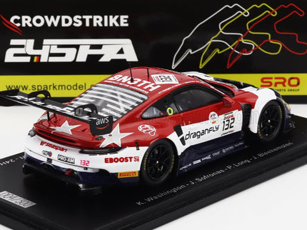 PORSCHE | 911 992 GT3 R TEAM GMG RACING N 132 24h SPA 2023 K.WADHINGTON - J.SOFRONAS - P.LONG - J.BLEEKEMOLEN | RED WHITE BLUE