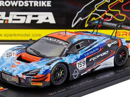 McLAREN | 720S GT3 EVO TEAM GARAGE59 N 159 24h SPA 2023 M.KIRCHHOFER - B.GOETHE - N.KJAERGAARD | LIGHT BLUE ORANGE
