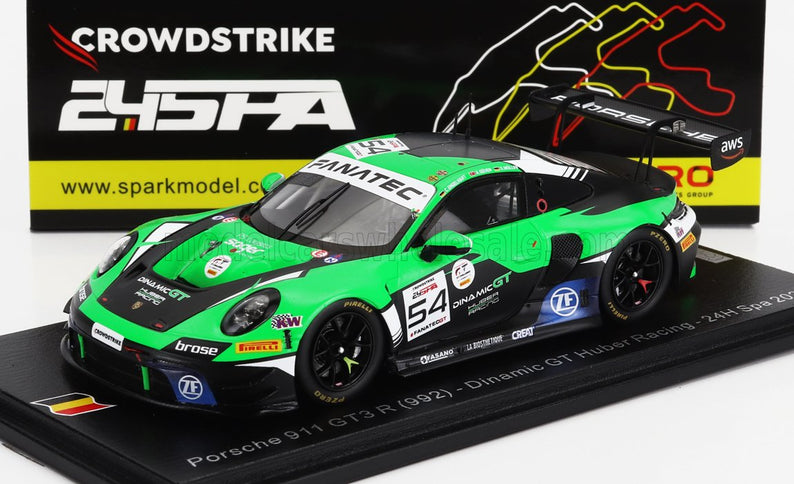 PORSCHE | 911 992 GT3 R TEAM HUBER RACING N 54 24h SPA 2023 A.GUVEN - S.MULLER - C.ENGELHART | GREEN BLACK