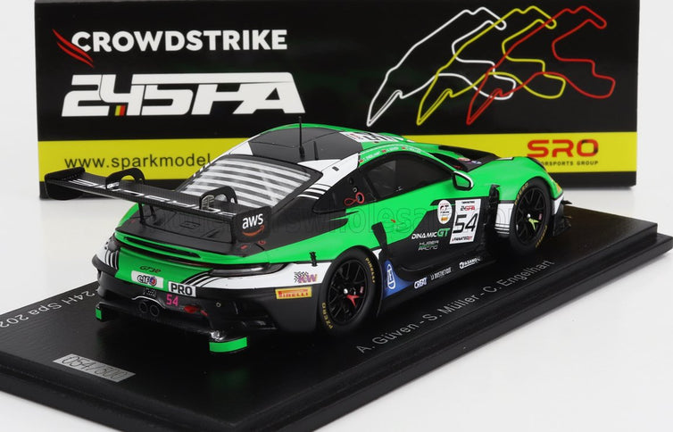 PORSCHE | 911 992 GT3 R TEAM HUBER RACING N 54 24h SPA 2023 A.GUVEN - S.MULLER - C.ENGELHART | GREEN BLACK