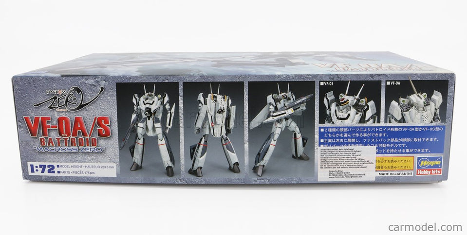 Tv Series VF-0A/S Battroid Variable Fighter Airplane Macross Zero 1:72 Hasegawa /