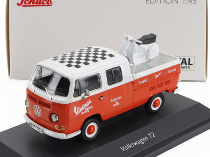 VOLKSWAGEN | T2 DOUBLE CABINE PICK-UP 1962 WITH VESPA GS | RED WHITE