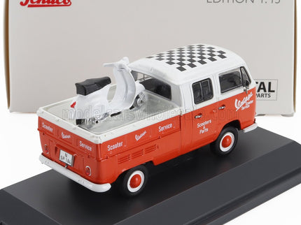VOLKSWAGEN | T2 DOUBLE CABINE PICK-UP 1962 WITH VESPA GS | RED WHITE