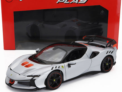 FERRARI | SF90 XX STRADALE 2024 | BIANCO ARTICO - WHITE MET ORANGE BLACK